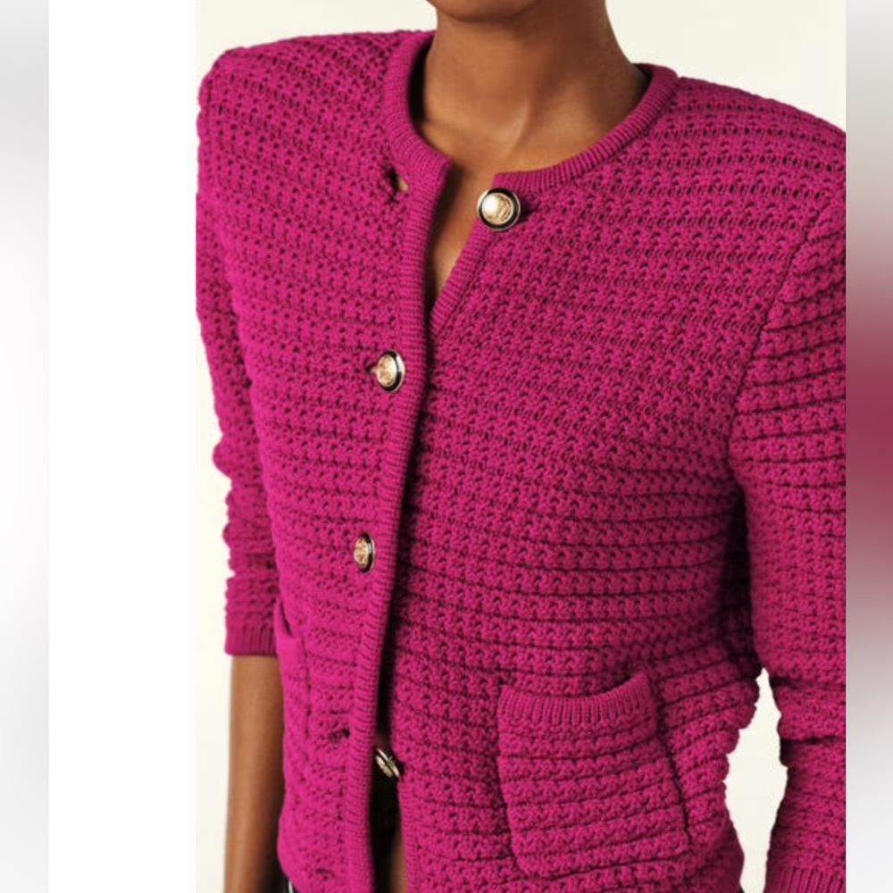 Long Sleeved Round Neck Cardigan *Bash